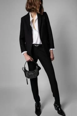 Zadig & Voltaire Le Cecilia XS Strass Bag Black 12 Zadig & Voltaire Le Cecilia XS Strass Bag Black -Trendy Threads Deals LWBA00147 NOIR 10