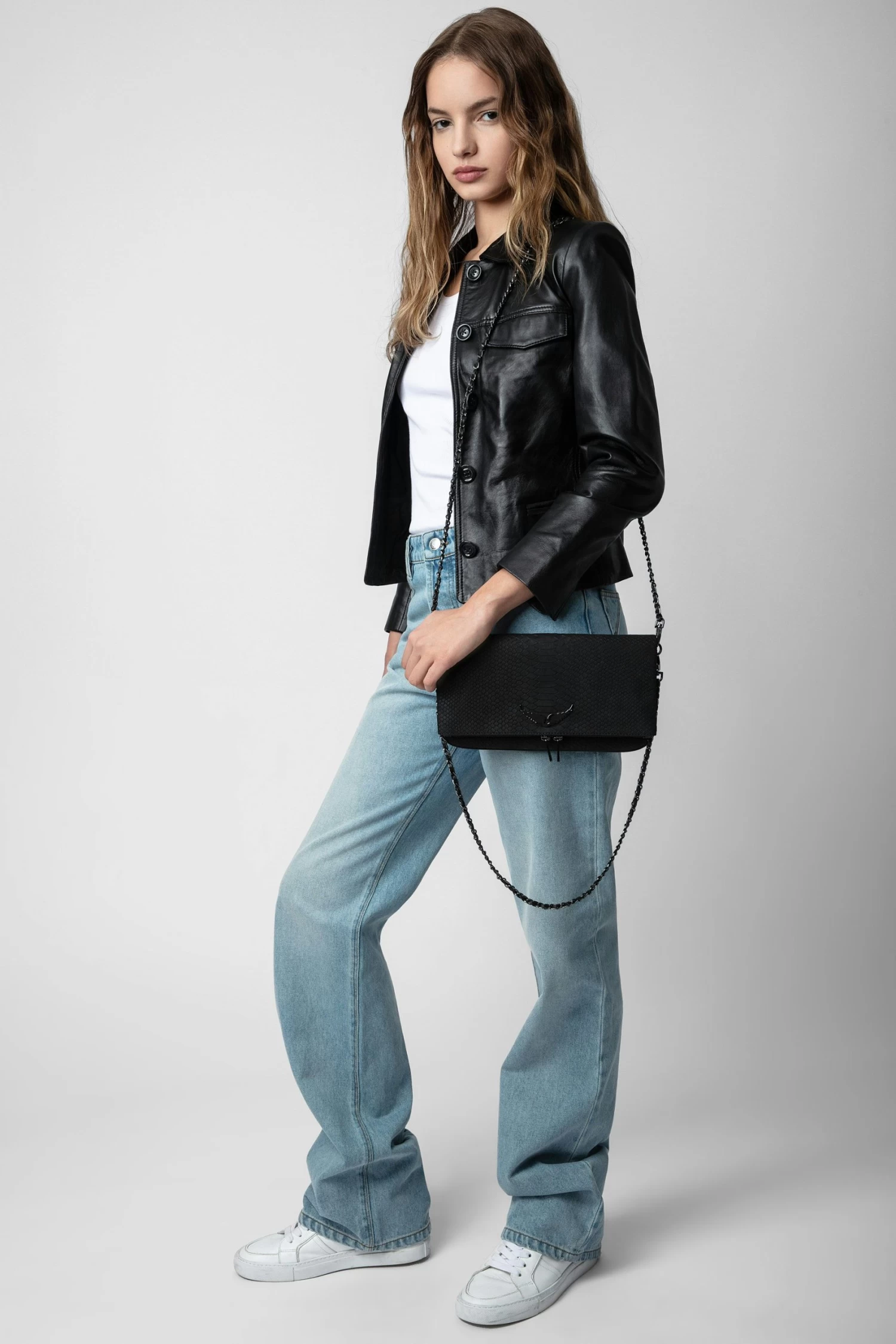 Zadig & Voltaire Rock Soft Savage Clutch Black 8 Zadig & Voltaire Rock Soft Savage Clutch Black - Image 6