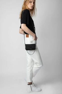 Zadig & Voltaire Nano Soft Savage Rock Clutch Black -Trendy Threads Deals LWBA02229 NOIR 8