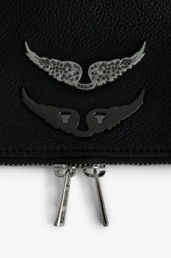 Zadig & Voltaire Swing Your Wings Rocky Bag Noir Silver -Trendy Threads Deals LWBA02248 NOIR SILVER 2 1