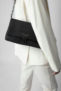 Zadig & Voltaire Rocky Soft Savage Bag Black -Trendy Threads Deals LWBA02269 NOIR 8