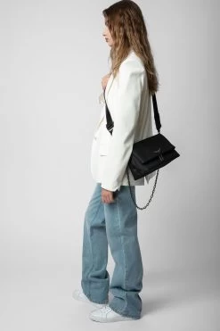 Zadig & Voltaire Rocky Soft Savage Bag Black -Trendy Threads Deals LWBA02269 NOIR 9