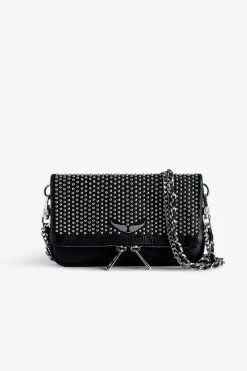 Zadig & Voltaire Rock Nano Dotted Swiss Clutch Black