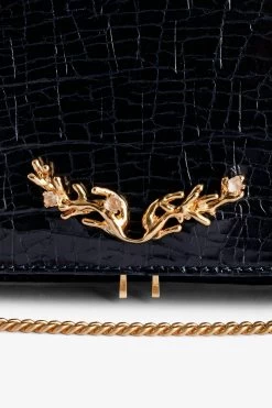 Zadig & Voltaire Rock Embossed Clutch Ink -Trendy Threads Deals LWBA02451 INK 2