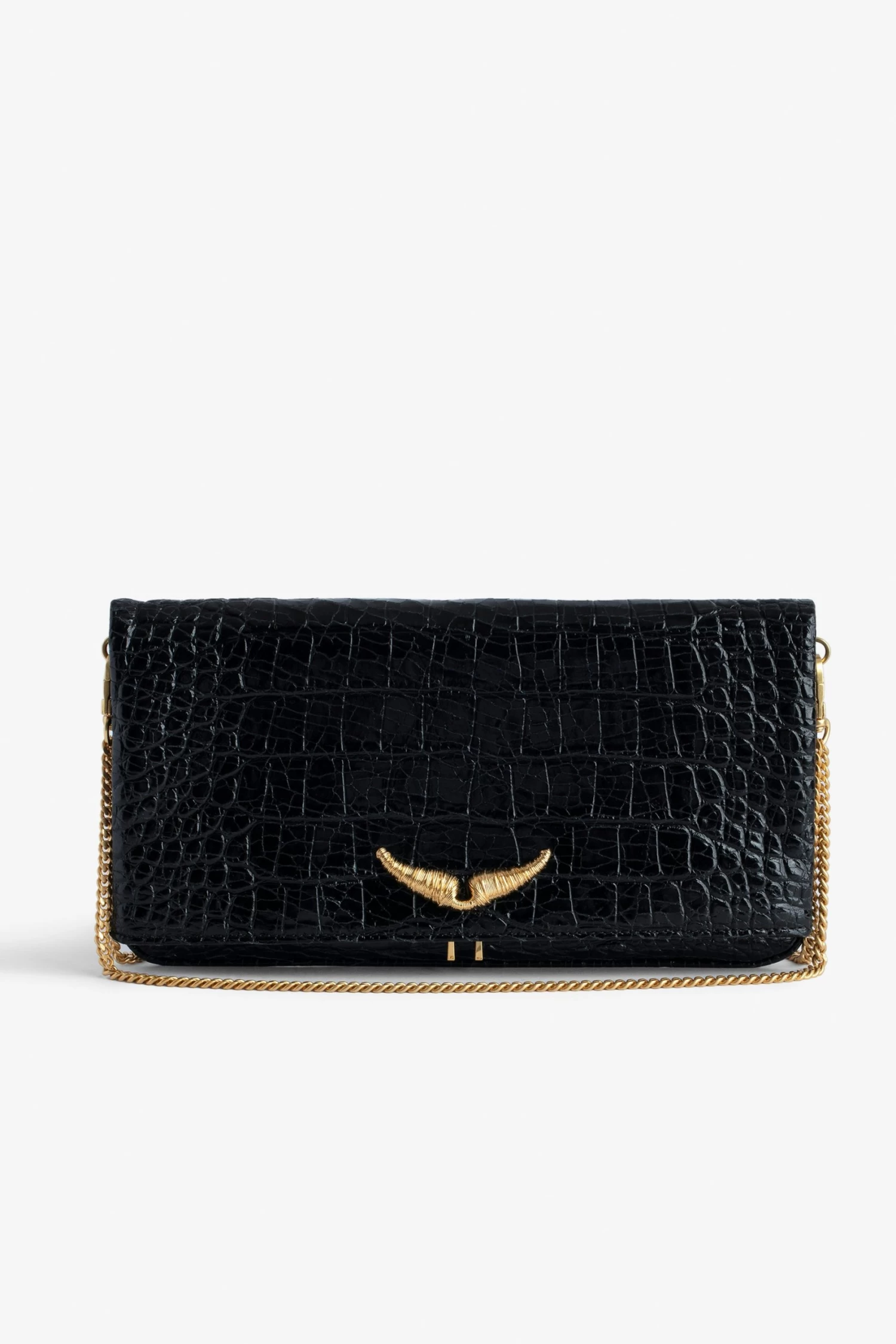 Zadig & Voltaire Rock Embossed Clutch Black 3 Zadig & Voltaire Rock Embossed Clutch Black