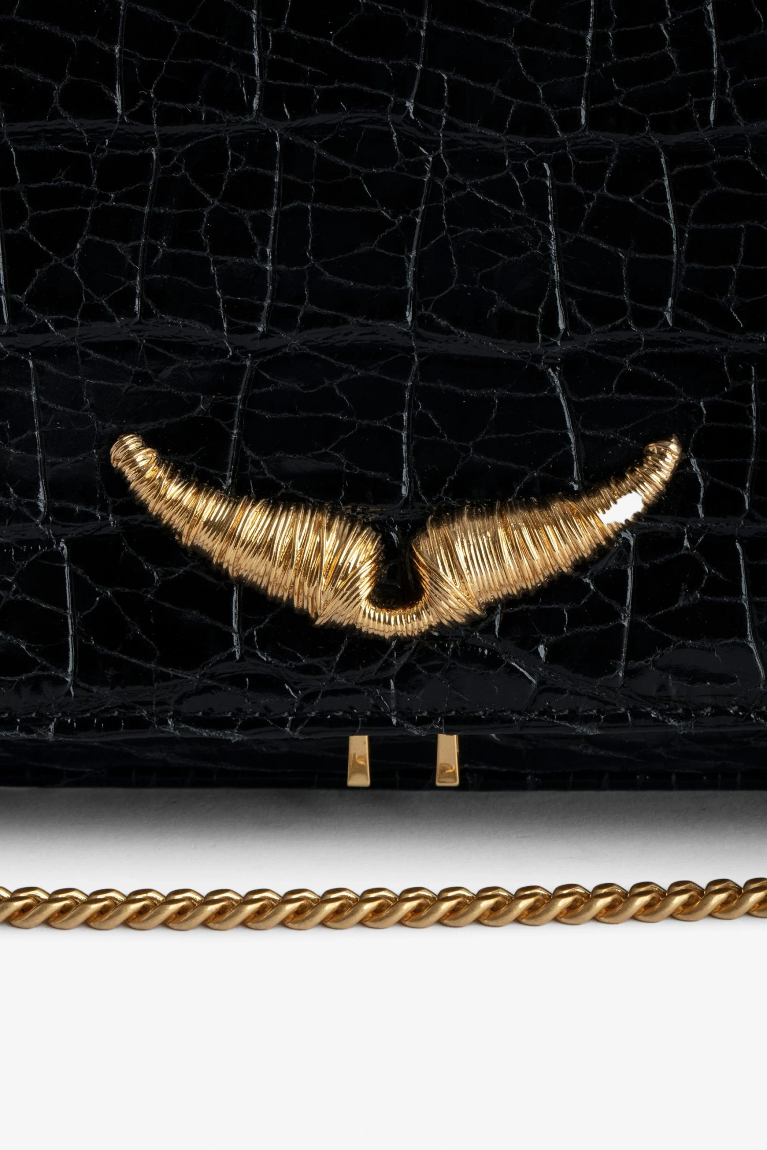 Zadig & Voltaire Rock Embossed Clutch Black 7 Zadig & Voltaire Rock Embossed Clutch Black - Image 5