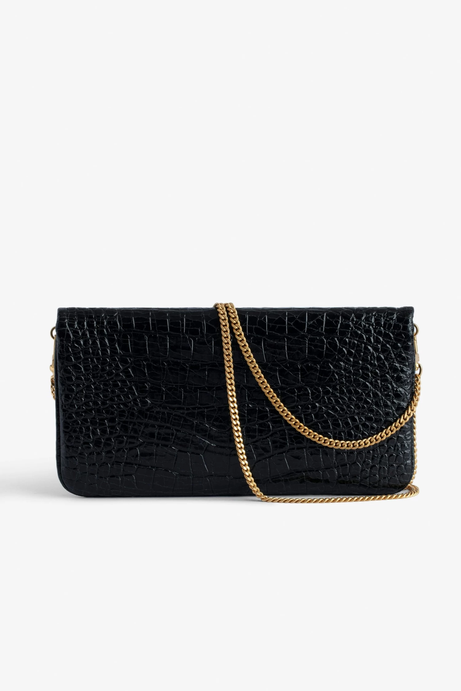 Zadig & Voltaire Rock Embossed Clutch Black 4 Zadig & Voltaire Rock Embossed Clutch Black - Image 2