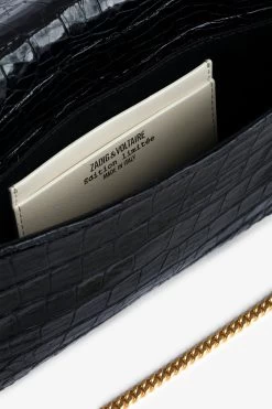 Zadig & Voltaire Rock Embossed Clutch Black 15 Zadig & Voltaire Rock Embossed Clutch Black -Trendy Threads Deals LWBA02451 NOIR 5