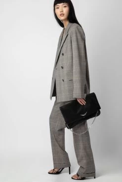 Zadig & Voltaire Rock Eternal XL Clutch Black -Trendy Threads Deals LWBA02464 NOIR 9