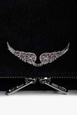 Zadig & Voltaire Rock Suede Clutch Black 12 Zadig & Voltaire Rock Suede Clutch Black -Trendy Threads Deals LWBA02472 NOIR 2