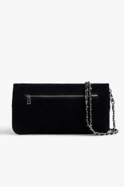 Zadig & Voltaire Rock Suede Clutch Black 9 Zadig & Voltaire Rock Suede Clutch Black -Trendy Threads Deals LWBA02472 NOIR 4