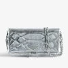 Zadig & Voltaire Rock Quilted Metallic Clutch Silver -Trendy Threads Deals LWBA02481 SILVER