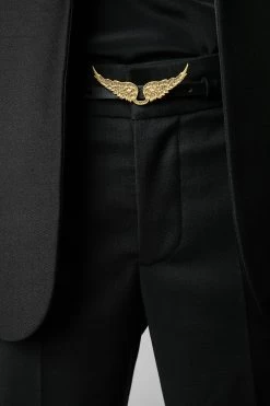 Zadig & Voltaire Rock Belt Noir Gold -Trendy Threads Deals LWBT00022 NOIR GOLD 9