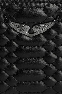 Zadig & Voltaire ZV Pass Card Holder Black 8 Zadig & Voltaire ZV Pass Card Holder Black -Trendy Threads Deals LWSG00041 NOIR 2