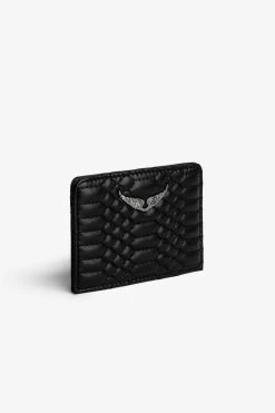 Zadig & Voltaire ZV Pass Card Holder Black 9 Zadig & Voltaire ZV Pass Card Holder Black -Trendy Threads Deals LWSG00041 NOIR 3