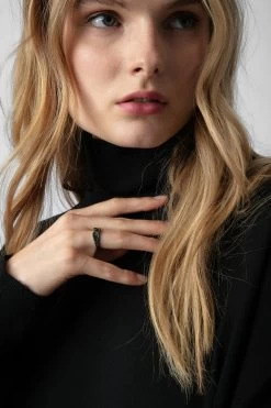 Zadig & Voltaire Rock Ring Shiny Gun 9 Zadig & Voltaire Rock Ring Shiny Gun -Trendy Threads Deals OWJW00001 SHINY GUN 9