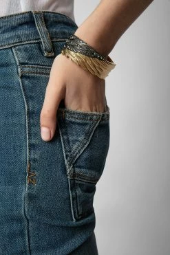 Zadig & Voltaire Rock Feather Spread Your Wings Bracelet Old Gold -Trendy Threads Deals OWJW00555 OLD GOLD 10