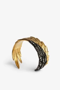 Zadig & Voltaire Rock Feather Spread Your Wings Bracelet Old Gold -Trendy Threads Deals OWJW00555 OLD GOLD 2