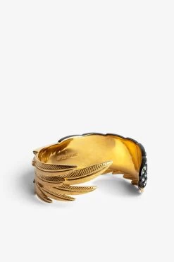 Zadig & Voltaire Rock Feather Spread Your Wings Bracelet Old Gold -Trendy Threads Deals OWJW00555 OLD GOLD 3