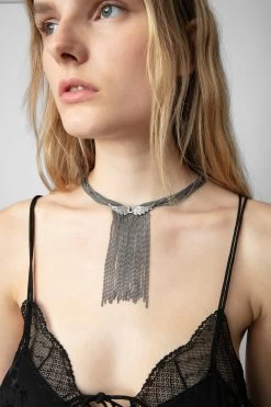 Zadig & Voltaire Rock Star Necklace Antic Silver -Trendy Threads Deals OWJW00600 ANTIC SILVER 8