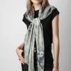 Zadig & Voltaire Kerry Scarf Kaki -Trendy Threads Deals OWSC00459 KAKI 9