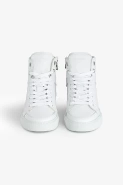 Zadig & Voltaire ZV1747 High Flash Sneakers White -Trendy Threads Deals PSHAT1709F BLANC 3 2