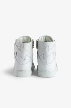 Zadig & Voltaire ZV1747 High Flash Sneakers White -Trendy Threads Deals PSHAT1709F BLANC 4 1
