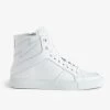 Zadig & Voltaire ZV1747 High Flash Sneakers White 2 Zadig & Voltaire ZV1747 High Flash Sneakers White -Trendy Threads Deals PSHAT1709F BLANC 8