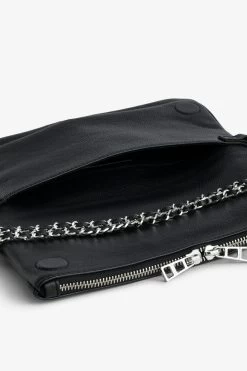Zadig & Voltaire Rock Clutch Black -Trendy Threads Deals PWGAP2003F NOIR 5 1