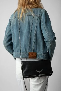 Zadig & Voltaire Rock Clutch Black -Trendy Threads Deals PWGAP2003F NOIR 7