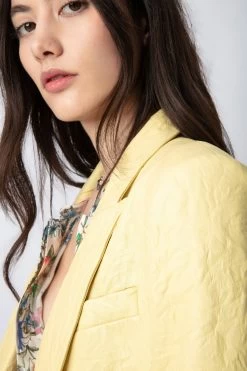 Zadig & Voltaire Visko Crinkled Leather Blazer Shea -Trendy Threads Deals RWBL00003 SHEA 4 1