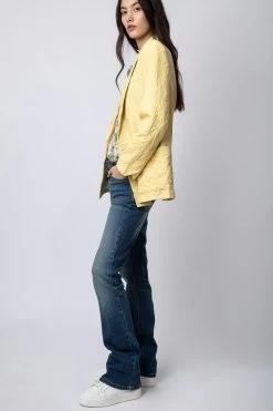 Zadig & Voltaire Visko Crinkled Leather Blazer Shea -Trendy Threads Deals RWBL00003 SHEA 6 1