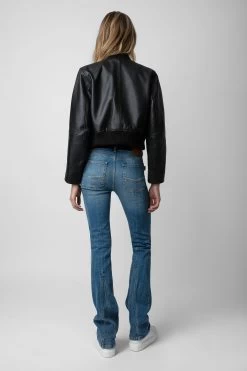 Zadig & Voltaire Bunta Reversible Leather Jacket Black -Trendy Threads Deals RWOW00213 NOIR 5