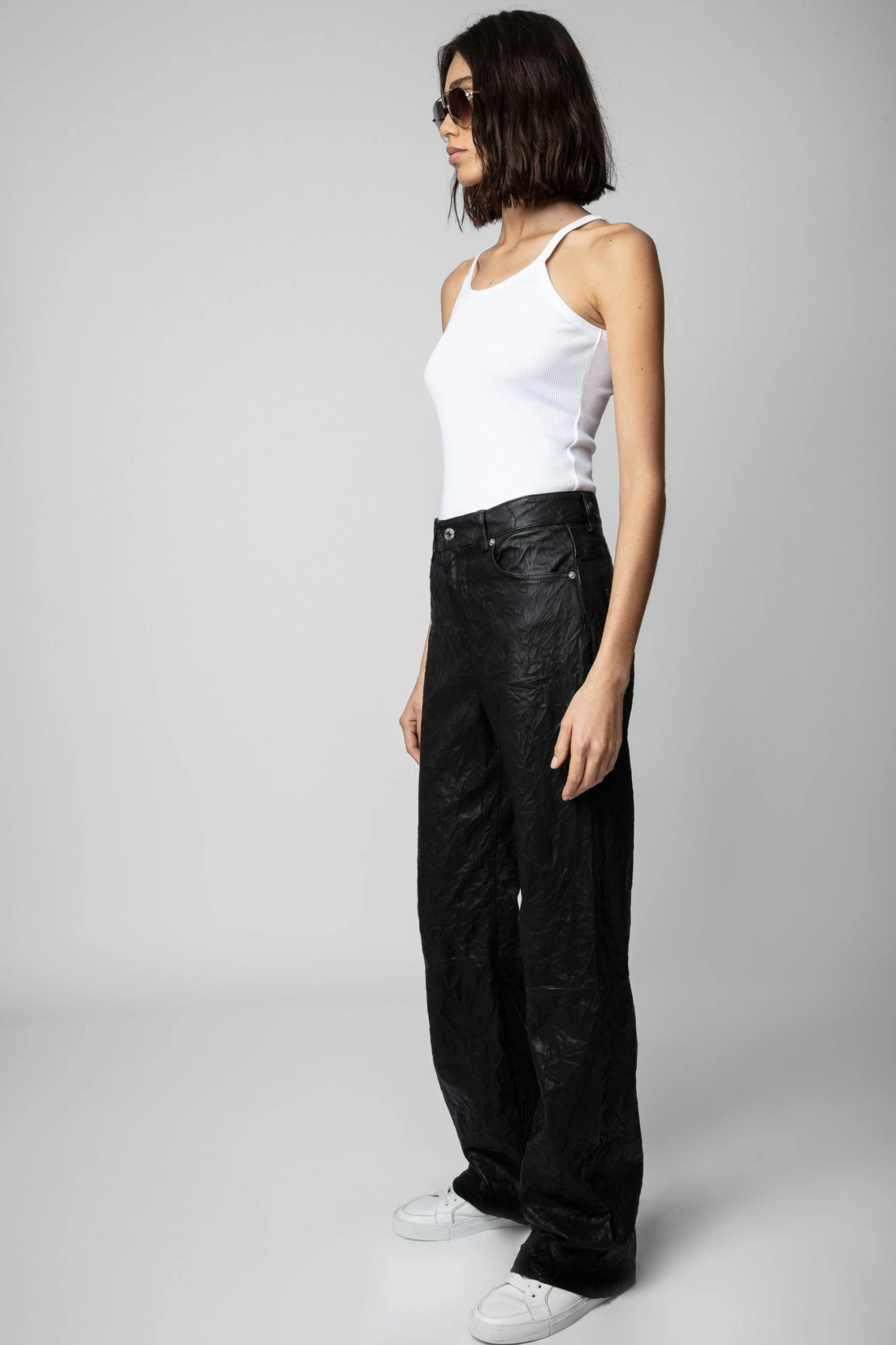 Zadig & Voltaire Evy Crinkled Leather Pants Black 5 Zadig & Voltaire Evy Crinkled Leather Pants Black - Image 3