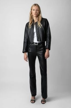 Zadig & Voltaire Elvir Leather Pants Black