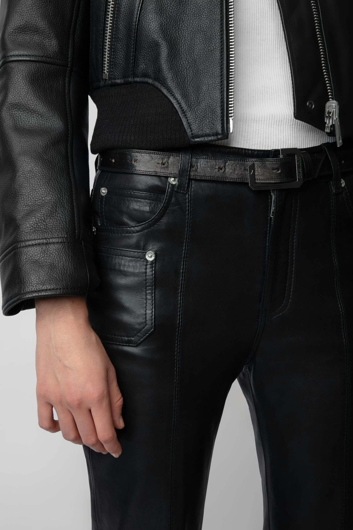 Zadig & Voltaire Elvir Leather Pants Black 5 Zadig & Voltaire Elvir Leather Pants Black - Image 3