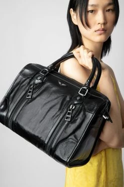 Zadig & Voltaire Sunny Medium #2 Vintage Patent Bag Black 15 Zadig & Voltaire Sunny Medium #2 Vintage Patent Bag Black -Trendy Threads Deals SKAB2019F NOIR 9