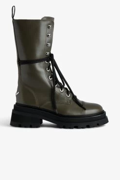 Zadig & Voltaire Ride High Ankle Boots Military