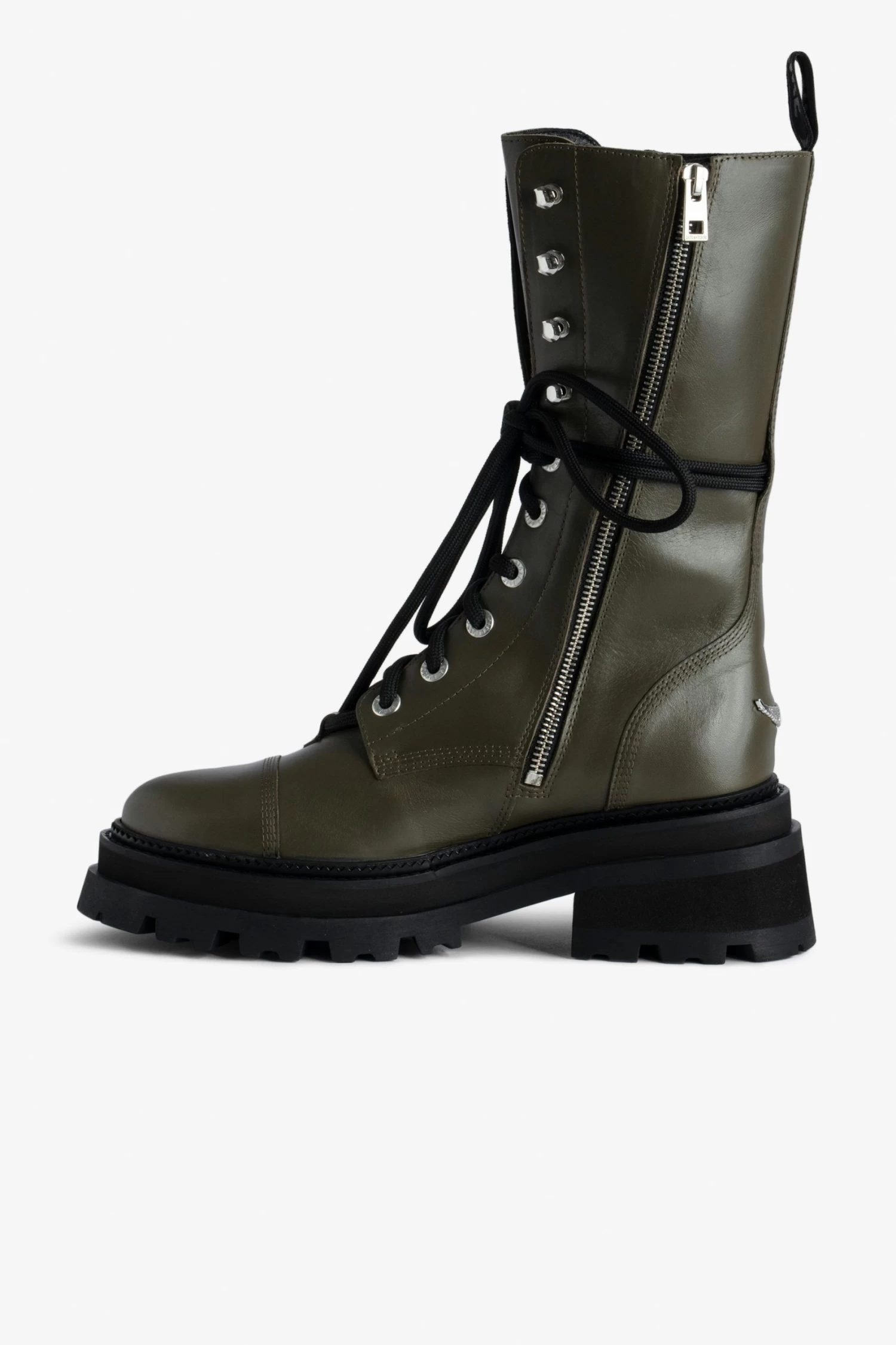 Zadig & Voltaire Ride High Ankle Boots Military 6 Zadig & Voltaire Ride High Ankle Boots Military - Image 4