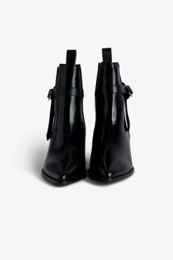 Zadig & Voltaire Tyler Ankle Boots Black -Trendy Threads Deals SWCT00835 NOIR 4