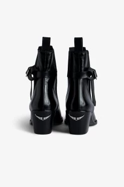 Zadig & Voltaire Tyler Ankle Boots Black -Trendy Threads Deals SWCT00835 NOIR 5