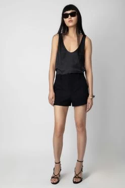 Zadig & Voltaire Alana Sandals Black -Trendy Threads Deals SWCT00848 NOIR 9