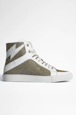 Zadig & Voltaire ZV1747 High Flash Sneakers Silver