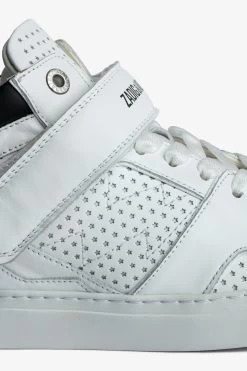 Zadig & Voltaire ZV1747 Mid Flash Smooth Sneakers White -Trendy Threads Deals SWSN00416 BLANC 2