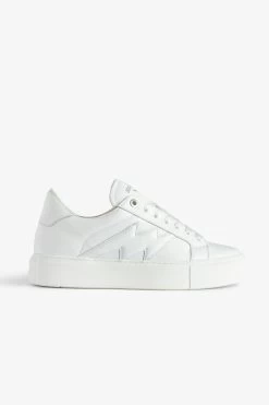 Zadig & Voltaire ZV1747 La Flash Low-Top Platform Sneakers White
