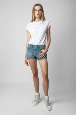 Zadig & Voltaire ZV1747 High Flash High-Top Crinkled Sneakers White -Trendy Threads Deals SWSN00431 BLANC 9