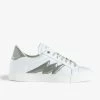 Zadig & Voltaire ZV1747 La Flash Low-Top Sneakers Silver