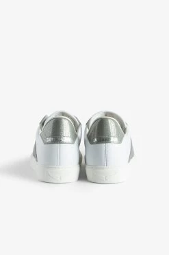 Zadig & Voltaire ZV1747 La Flash Low-Top Sneakers Silver -Trendy Threads Deals SWSN00452 SILVER 4