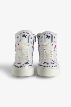 Zadig & Voltaire ZV1747 High Flash Chunky High-Top Sneakers White 10 Zadig & Voltaire ZV1747 High Flash Chunky High-Top Sneakers White -Trendy Threads Deals SWSN00499 BLANC 3