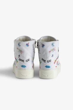Zadig & Voltaire ZV1747 High Flash Chunky High-Top Sneakers White 11 Zadig & Voltaire ZV1747 High Flash Chunky High-Top Sneakers White -Trendy Threads Deals SWSN00499 BLANC 4